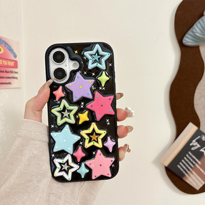 Nuova <span class=keywords><strong>Cover</strong></span> <span class=keywords><strong>Trasparente</strong></span> con Glitter Scintillanti a Stella 3D Color Macaron per <span class=keywords><strong>iPhone</strong></span> 17 16 15 14 Pro Max, con Protezione Anti-Caduta - Product Image 3