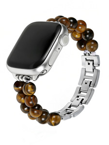 Nouveau <span class=keywords><strong>bracelet</strong></span> de montre tendance 2026 à double rangée de perles et boucles métalliques pour Smartwatch Ultra 38mm 40mm 44mm 49mm - Product Image 6