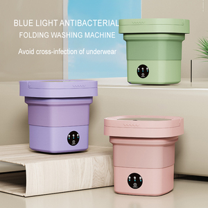 Viagem portátil carro doméstico ao ar livre pequeno portatil 6L 8L 4L dobrável mini máquina de lavar roupa elétrica - Product Image 5
