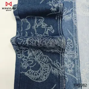 Trendy Jeans Material 335g 9.9oz Medium Weight 10S*10S Indigo cotton Blend Twill Denim Fabric for Man's Jacket