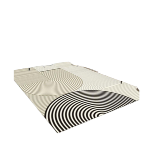 Tapis moderne grand format pour salon, à poils ras de 6 mm, abstrait, personnalisé, lavable en machine, adapté aux animaux domestiques, fabriqué à la machine, en promotion - Product Image 1