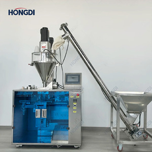 Machine d'emballage verticale automatique à vis sans fin pour poudres, avec film plastique en rouleau pour l'emballage et la scellage des produits alimentaires et chimiques, marque HONGDI - Product Image 6