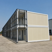 Unité de conteneur pliable modulaire préfabriquée de 20 pieds pour le transport et l'économie d'espace, dotée d'une structure à pliage rapide pour bureau de chantier