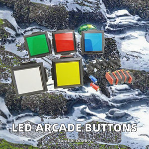 زر ضغط مربع LED مقاس 45 مم و60 مم، أقصى جهد 220 فولت، تركيبة 1NO1NC لآلات الألعاب - Product Image 2