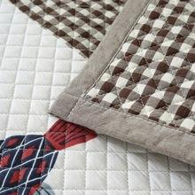 Coussins de canapé imprimés à carreaux simples avec motif de poisson de dessin animé <span class=keywords><strong>pour</strong></span> toutes les saisons, en coton universel antidérapant, serviettes de canapé en gros - Product Image 3