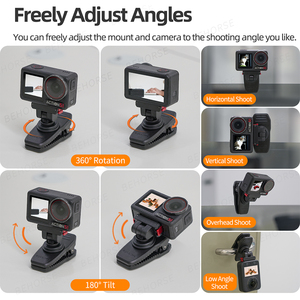 Clip de sac à dos réglable 2-en-1 et support magnétique, prise en charge améliorée et application étendue pour accessoires DJI OSMO 360/Action 5Pro/4/3/2 - Product Image 4