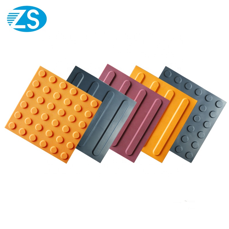 Pvc Paver Floor Tile Pu Polyurethane Plastic Tactile Stud Rubber Floor Mat