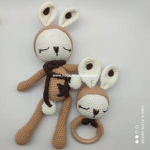 <span class=keywords><strong>Cadeau</strong></span> de noël bébé jouet cadeaux bois anneau de dentition Crochet anneau de dentition Silicone sensoriel jouets de dentition - Product Image 5