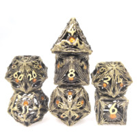 Nueva gran oferta D & D Dice Polyhedron 7-eyed Monster Hollow Dice Dungeons and Dragons Custom metal RPG DND Dice Set