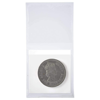 Vente en gros personnalisé 2x2 pouces double poche unisexe PVC vinyle pièce de monnaie Collection support de stockage sûr clair à long terme non plastifié