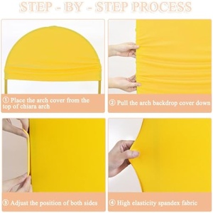 แผงสแปนเด็กซ์ติดผนังสำหรับงานแต่งงานแบบคลาสสิกฉากหลังออกงานจัดเลี้ยงสุดหรูขนาดออกแบบได้ตามต้องการ - Product Image 3