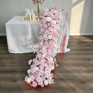 Camino de Mesa de Flores Artificiales al por Mayor, Arreglo Floral para Decoración de Mesa de Boda - Product Image 6