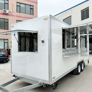 รถขายอาหารแบบเคลื่อนที่สีขาวรถขายอาหารรถเข็นขายอาหารไอศครีมเคลื่อนที่ - Product Image 2