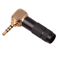 Connecteur de fil de casque mâle à 4 pôles à angle droit de 2,5 mm pour câble de 6 mm