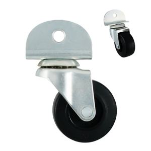 Rueda giratoria Plana de Montaje lateral libre de acero y material de polipropileno - Product Image 1