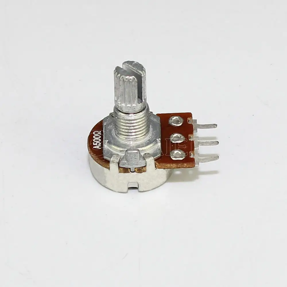 16ミリメートルAlpha Hollow 6ミリメートルShaft 500K Linear Types PCB Terminal Guitar Pedal Use Potentiometer