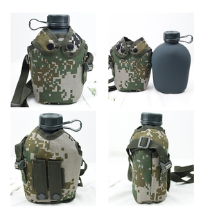 DFB0726 Botella de Agua Portátil de Aluminio de 1.2L para Deportes al Aire Libre, Caza y Camping, con Bolsas de Camuflaje y Correas para el Hombro - Product Image 3