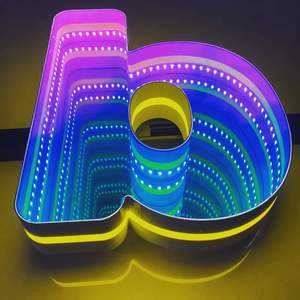 MACCANカスタム3D LED無限鏡文字アクリルネオンサインリモコン付き、ビジネスロゴ、店舗、アート、虹色千層用 - Product Image 6