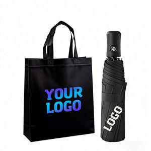 Folding Personal Sunshade Custom Compact Portable Rain Promotional Business Automatic <b>Windproof</b> <b>Umbrella</b> With Logo - Product Image 1