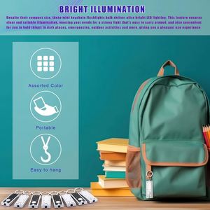 Custom Logo 12 Lumen Portable Ultra <b>Bright</b> Battery Powered Key Ring <b>Torch</b> for Outdoor Camping Hiking and Emergency Lighting - Product Image 5