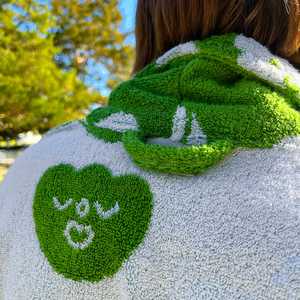 Abito da bagno personalizzato in cotone 100% verde Tetty vestaglia da notte da donna - Product Image 3