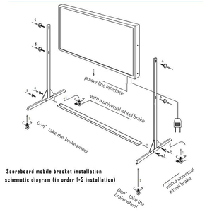 <span class=keywords><strong>Tabellone</strong></span> Segnapunti LED KENSUN per Padel Tennis, Display a 6 Cifre Bicolore, Impermeabile IP54, Luminosità 5500cd, Controllo WiFi e App Mobile - Product Image 3