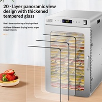 Voedseldehydrator Elektrisch 1000W Touch Control Huishoudelijke Droger 201 Roestvrij Staal Digitale Timer 1 Jaar Garantie CE