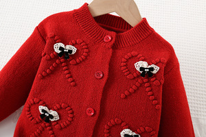 Cardigan Casual da Bambina, Maglione Autunno Inverno, Top alla Moda, Gonna Tutu Lavorata a Maglia, Set Principessa in Poliestere/Cotone, <span class=keywords><strong>Abbigliamento</strong></span> per Bambini - Product Image 5