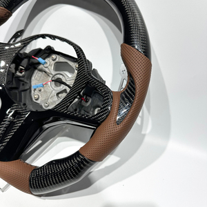 Volante Deportivo de Cuero y Fibra de Carbono Estilo Clásico para <span class=keywords><strong>BMW</strong></span> Serie G G20 G28 G29 G30 G32 G15 G01 G02 G05 G06 G07 G38 G11 G12 M3 - Product Image 2