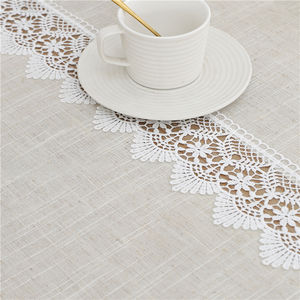 Tovaglia di lusso in poliestere satinato ricamo personalizzato banchetto di nozze decorazione formale cena - Product Image 4