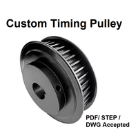 Pulley Penggerak Timing Aluminium HTD 8M 14M 40T yang Dapat Disesuaikan dengan Lebar 8-100mm dan Lubang Dalam 5-200mm