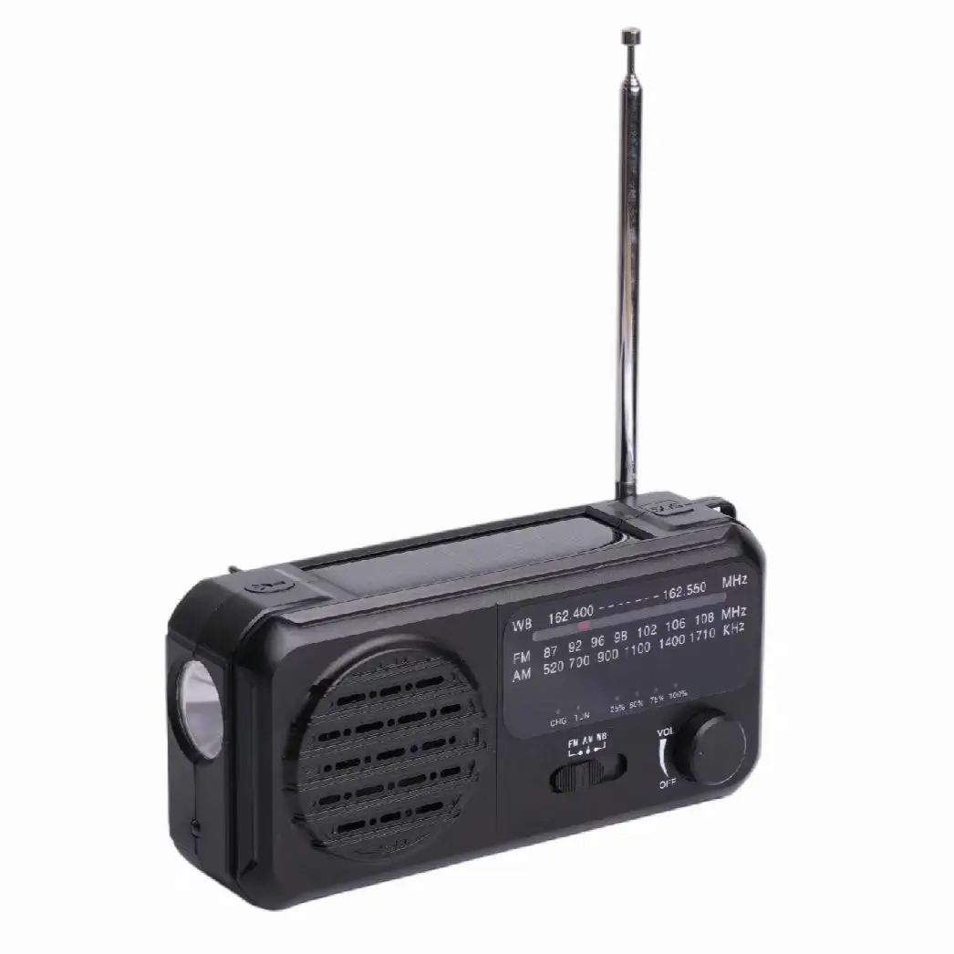 Radio de linterna de dinamo solar, Radio AM FM SW, altavoz de 3 bandas, Radio con alarma SOS, radio de emergencia