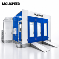 Four de peinture automobile à circulation d'air chaud électrique MOLISPEED avec système de cuisson automatique et éclairage LED
