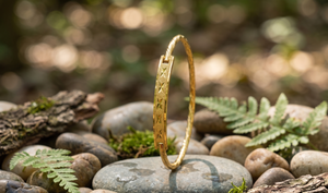 DIVYORO Handmade Gold Kada Intricate Star-Motif Detailing Women's Classic Stylish Gold Plated <b>Bracelet</b> Festive - Product Image 3
