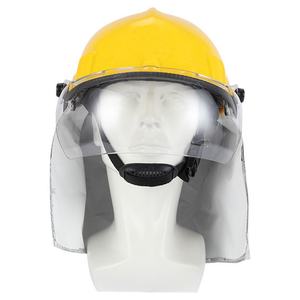 Casco de Seguridad Profesional para Bomberos, Visera ABS con Ranuras, Amarillo y Rojo, Resistente al Fuego, Anti-impactos, Anti-aplastamiento, 4 Puntos de Suspensión - Product Image 5