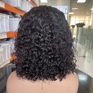 Sẵn sàng để tàu Jerry Curl ngắn <span class=keywords><strong>Bob</strong></span> Tóc Giả Pre ngắt xoăn <span class=keywords><strong>Bob</strong></span> tóc con người tóc giả tự nhiên chân tóc 13x4 Trong Suốt Ren phía trước Tóc giả <span class=keywords><strong>bob</strong></span> - Product Image 3