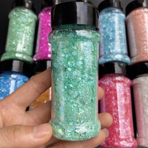 Vendita calda 2oZ Shaker in poliestere Macaroon Glitter olografico per oggetti in resina per occhi - Product Image 2