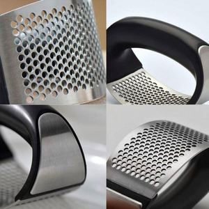 Portable Stainless Steel Garlic Press <b>Cutter</b> Hot Selling Kitchen Gadgets 304 & 430 Rocker Design Fruit & <b>Vegetable</b> Tool - Product Image 2