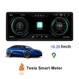 Pantalla táctil 10,3 pulgadas coche 4G Wifi Gps navegación Radio 4 + 64Gb REPRODUCTOR DE Dvd de coche para Tesla Modelo 3/Y Panel de instrumentos con Carplay