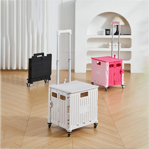 <span class=keywords><strong>Chariot</strong></span> <span class=keywords><strong>de</strong></span> manutention industriel <span class=keywords><strong>pliable</strong></span> à prix abordable, mini-<span class=keywords><strong>chariot</strong></span> <span class=keywords><strong>de</strong></span> courses <span class=keywords><strong>pliable</strong></span> en plastique à 4 roues pour le camping - Product Image 2