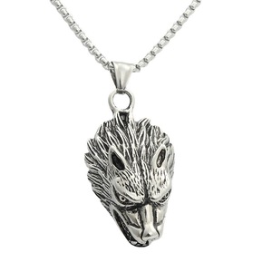 Wolf Head Pendant Stainless Steel Men's Necklace Punk Retro Animal Charm Gift Jewelry 28042712 - Product Image 5