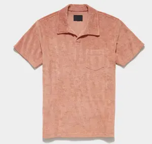 Wholesale new design customized Organic Cotton T Shirts Polo Shirt Terry Bullough Polo Towel T Shirt for men