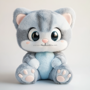 Peluche personnalisée super douce, adorable chat en peluche, rembourrage en coton PP, broderie, OEM/ODM disponible, tailles personnalisées - Product Image 4