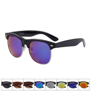 <span class=keywords><strong>Gafas</strong></span> <span class=keywords><strong>de</strong></span> Sol Personalizadas con Protección UV400, Estilo <span class=keywords><strong>Retro</strong></span> Clásico, <span class=keywords><strong>Vista</strong></span> Mundial, Montura <span class=keywords><strong>de</strong></span> PC <span class=keywords><strong>de</strong></span> Media Montura, Unisex, Anti-Radiación, con Logotipo para Hombre - Product Image 1