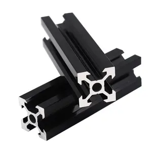 European Standard 96 Inch Black V-Slot 3030 4040 4080 Vslot Alu Profil 20X20 Aluminium Profiles T V Slot 2020 Aluminum Extrusion