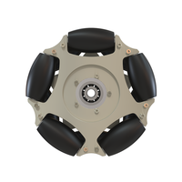 Roue Omni 254mm (10 pouces) 14147 aluminium toutes directions avec rouleaux en nylon pour robotique et systèmes Mecanum État neuf