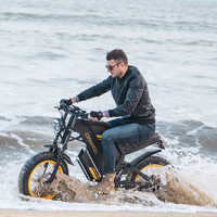 Almacén DE LA UE 2024 nueva motocicleta bicicleta eléctrica 1000W 2000W 20 pulgadas bicicleta de grueso neumático todoterreno 48V 60V 25AH bicicleta de montaña eléctrica