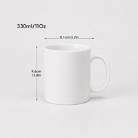 Mug en Céramique Personnalisable 400ml, Design Moderne, Compatible Micro-ondes, Isolation Thermique Efficace, Sublimation DIY, Motif Cartoon Tendance