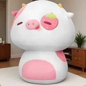 Süper sevimli tombul mantar çilek domuz en iyi arkadaşınız için bir hediye olarak peluş oyuncak konfor bebek - Product Image 3