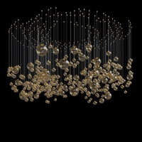 Lustre LED moderne rotatif sur mesure de luxe pour escalier, villa, salon, duplex, hall, maison